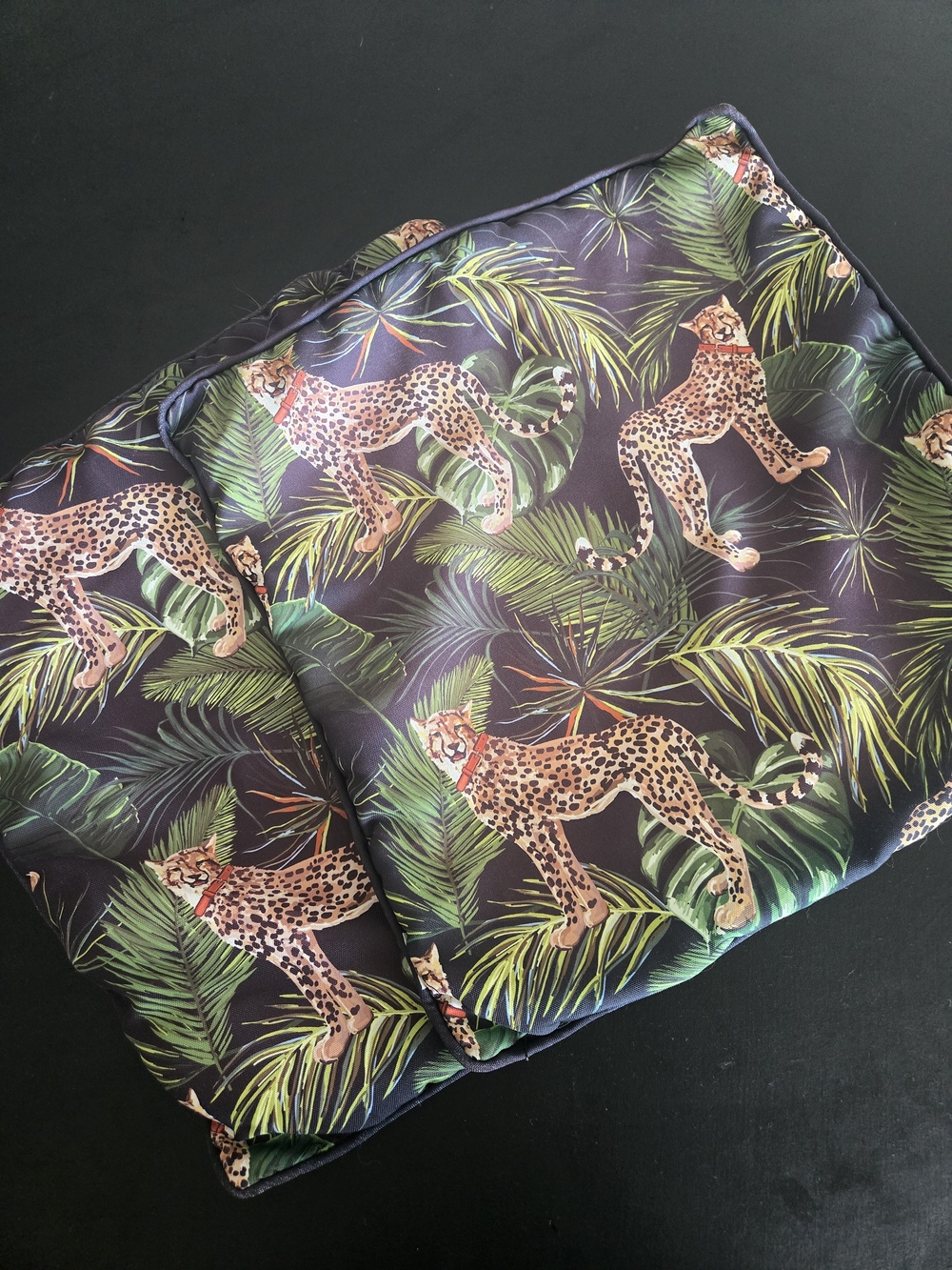 Linen Chest Tropical Cheetah Outdoor Pillow Covers Pair 20x20